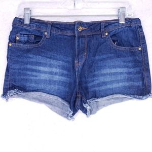 Dari Raw Hem Jean Shorts Womens Size 8 Mid Rise Denim Casual Pants